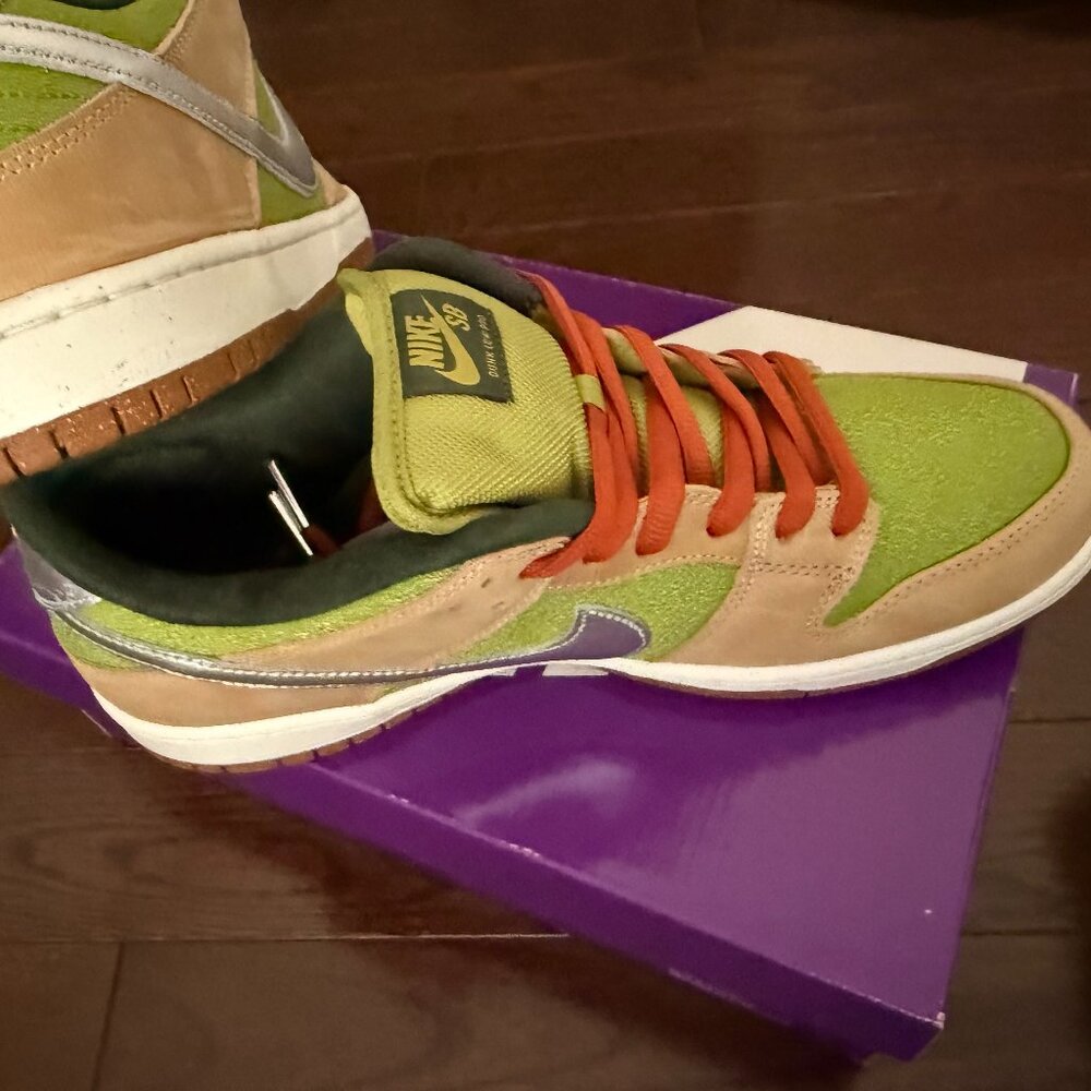 Nike SB Dunk Low Pro WC Sesame/Metallic Silver-Pear FQ7585-200 Men's Size US 12